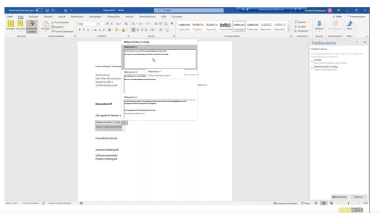 Bild: Vorlagenmanagement System DOCUNIZE mit neuem Release auf dem Markt