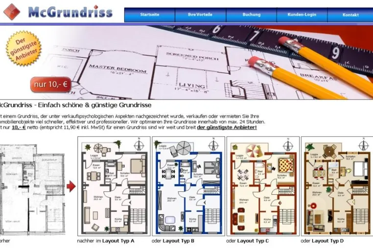 Bild: McGrundriss zeichnet günstige und schöne Grundrisse für mehr Erfolge im Immobiliengeschäft