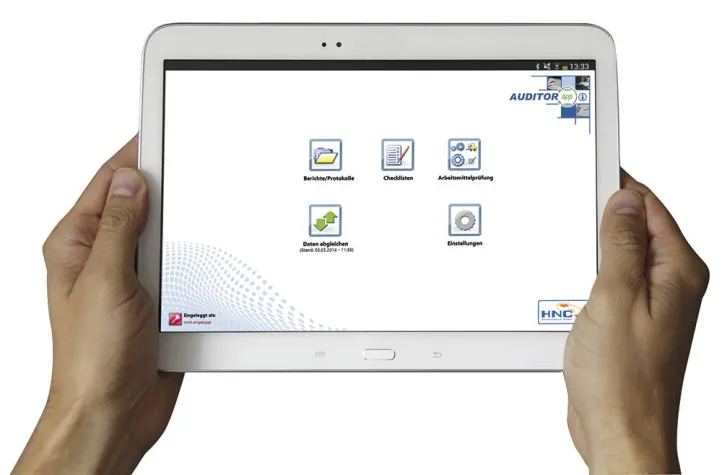 Arbeitsschutz auf dem Tablet Bild: Arbeitsschutz auf dem Tablet