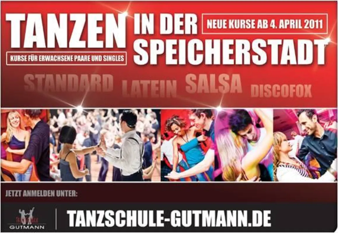 Neue Tanzkurse ab April 2011 in der Hamburger Speicherstadt bei der Tanzschule Gutmann.