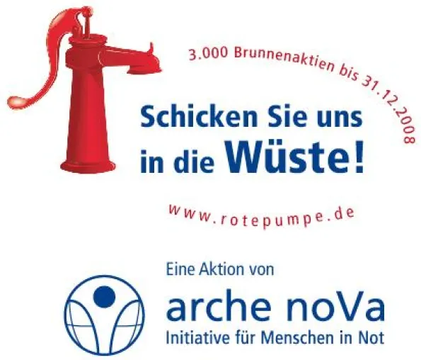 Schicken Sie uns in die Wüste - 3.000 Brunnenaktien bis 31.12.2008 Bild: Schicken Sie uns in die Wüste - 3.000 Brunnenaktien bis 31.12.2008