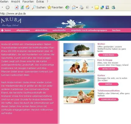 Bild: Aruba - neue deutschsprachige Website am Start