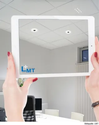 Bild: LMT präsentiert Downlight SCOPE iris real und virtuell