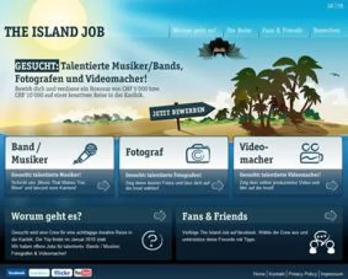 Bild: Die DYNAMIQ Voting Engine von [kju:] verhilft Schweizer Kreativen zum „Island Job“ in der Karibik