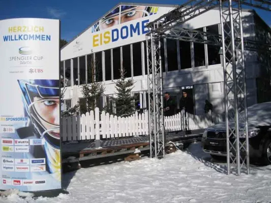 Bild: Neptunus installiert temporäres Gebäude für „Spengler Cup Davos“