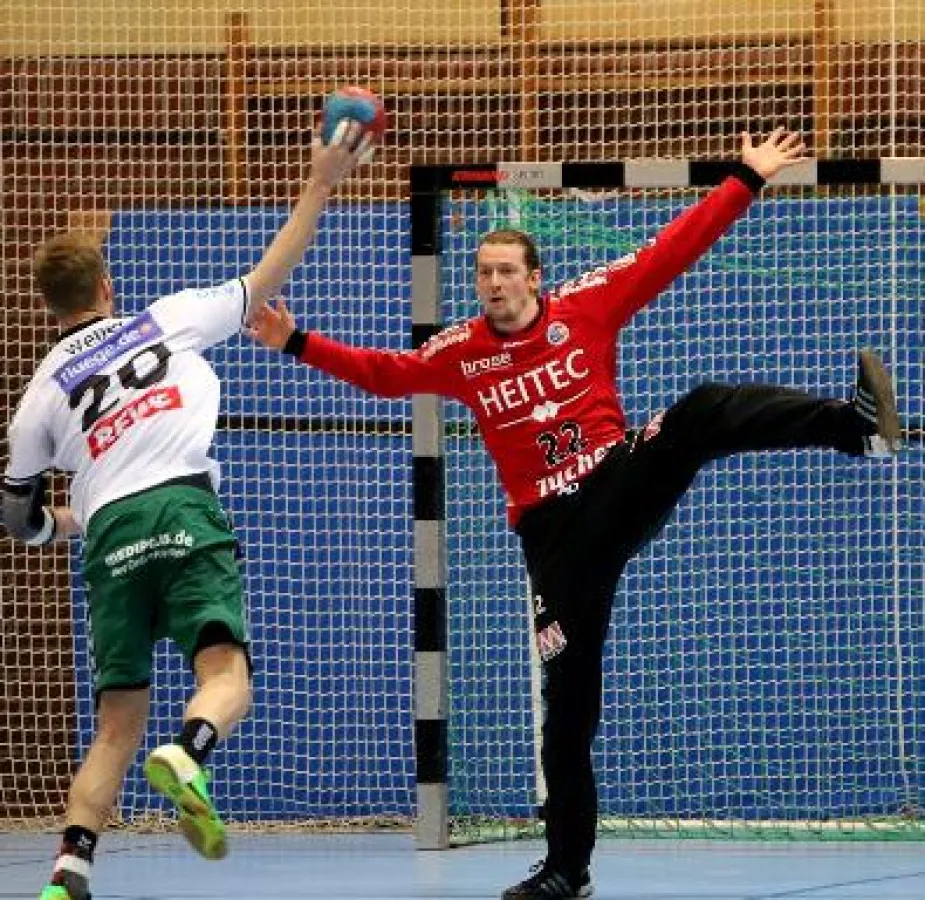 (Foto: hl-studios, Erlangen): Hoffentlich wieder eine starke Torwartleistung von Mario Huhnstock