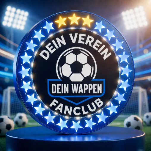 Bild: Standard-Merch war gestern: Erfinder startet leuchtendes Vereinswappen auf Kickstarter