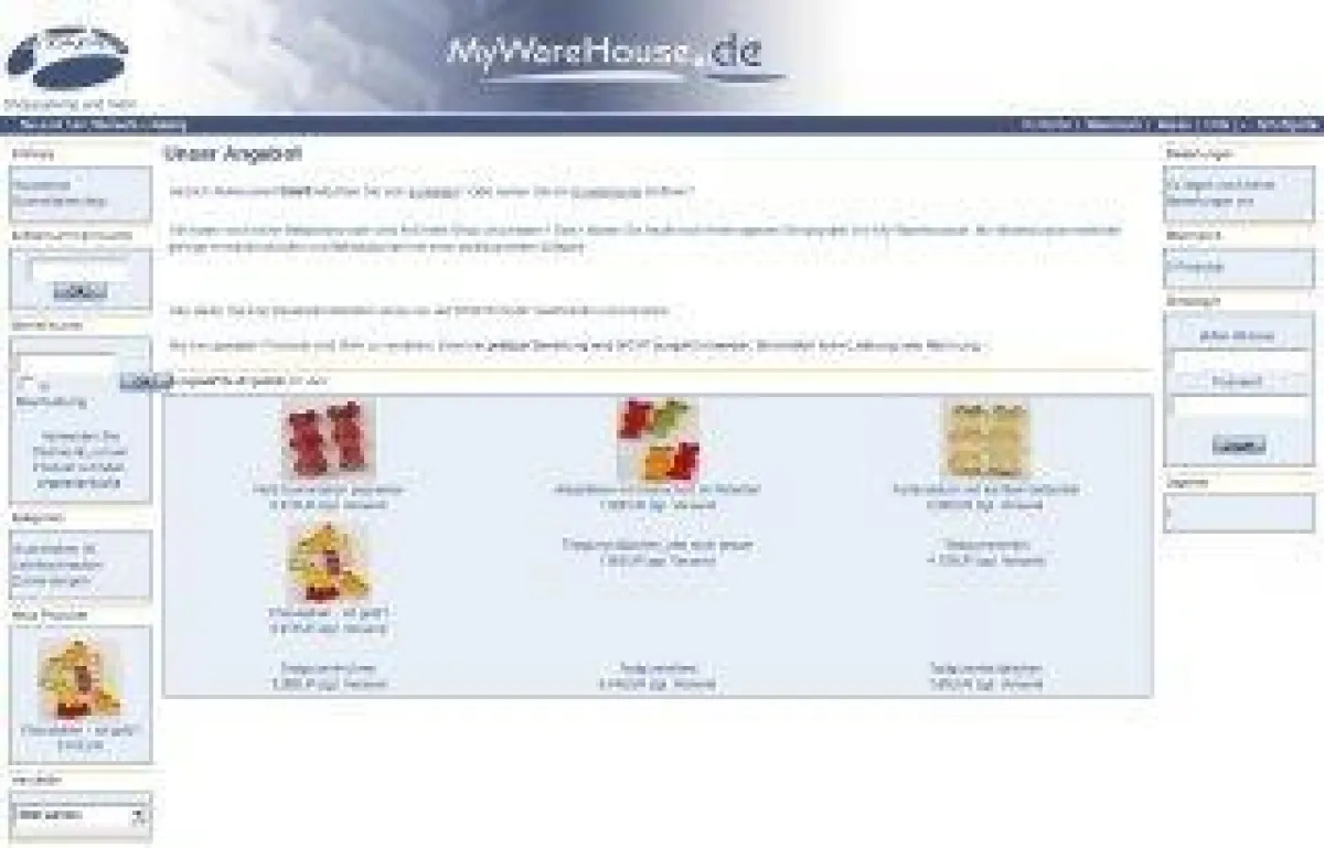 Screenshot unseres Demoshops