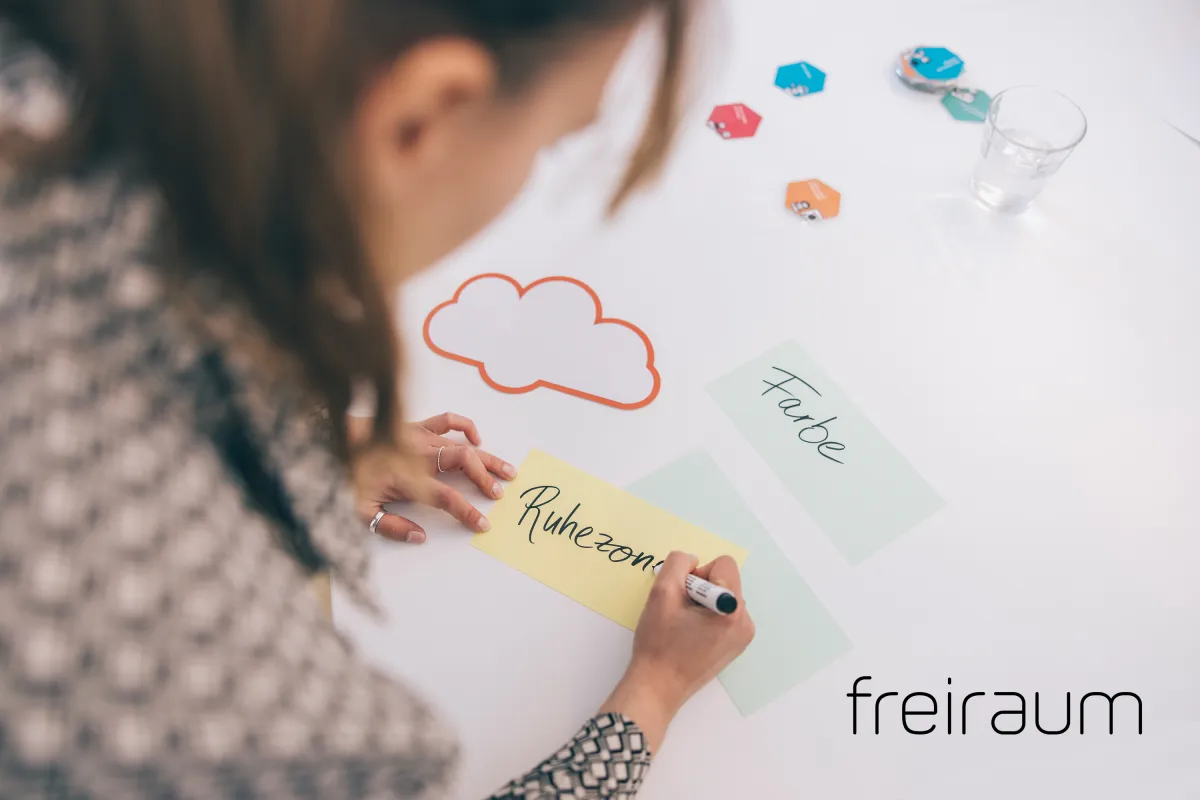 Mitarbeitende in die Raumgestaltung einbinden, Unternehmenskultur erlebbar machen (© freiraum Agentur GmbH 2023)