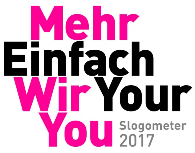 Slogometer 2017: Die häufigsten Wörter in Werbeslogans 2017 Bild: Slogometer 2017: Die häufigsten Wörter in Werbeslogans 2017