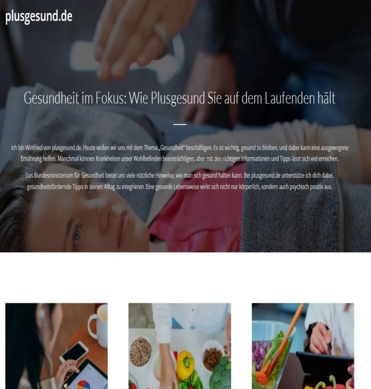 Bild: Gesund leben, gesund bleiben: Plusgesund im Porträt