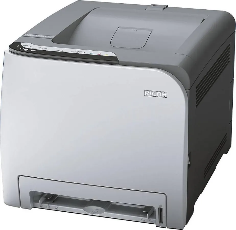 Klein, aber oho: Der Ricoh Aficio SP C222DN ist einer der kleinsten Farblaserdrucker seiner Klasse.