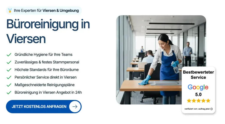 Bild: DSGVO-Risiko durch Reinigungspersonal: Anbieter für Büroreinigung in Viersen setzt auf Stammpersonal