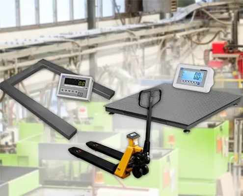 Bild: Palettenwaagen sind ideal zum schnellen verwiegen von Paletten und Gitterboxen