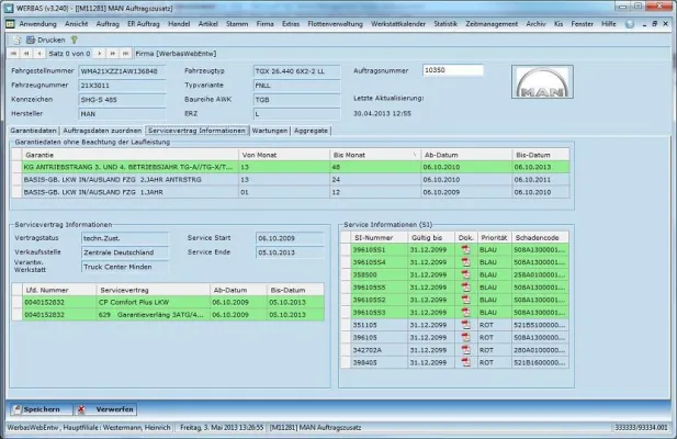 Bild: WERBAS AG / Komplette Markenfunktionalität für MAN ergänzt WERBAS NFZ