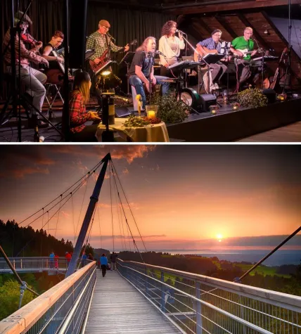 skywalk allgäu: Atmosphärisches Waldkonzert mit den Lanigan's am 08.07.2022 Bild: skywalk allgäu: Atmosphärisches Waldkonzert mit den Lanigan's am 08.07.2022