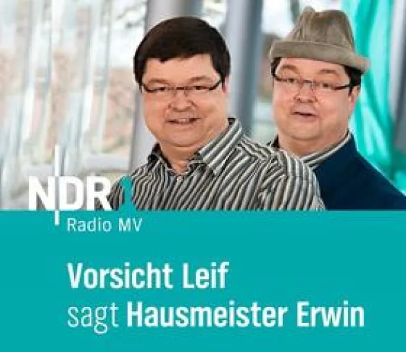 Vorsicht Leif sagt Hausmeister Erwin in Markthalle Wismar Bild: Vorsicht Leif sagt Hausmeister Erwin in Markthalle Wismar