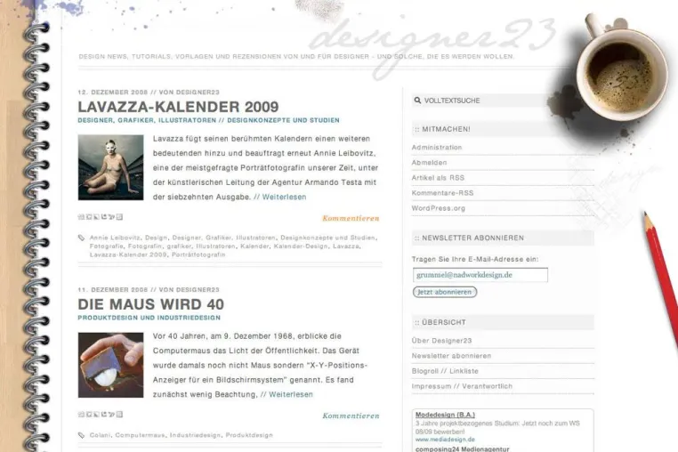 Bild: Erste Zwischenbilanz für Design Blog