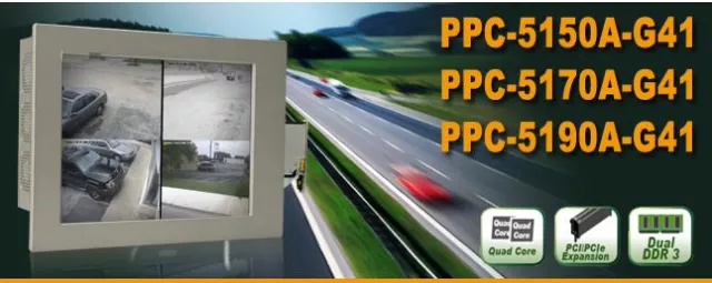 Bild: Quad Core Industrie Panel PCs mit Intel G41 Chipsatz – PPC-5150A/5170A/5190A-G41