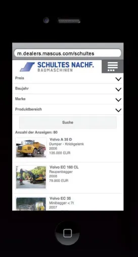 Bild: Mascus aktiviert Smartphone-Anwendung für seine Händler