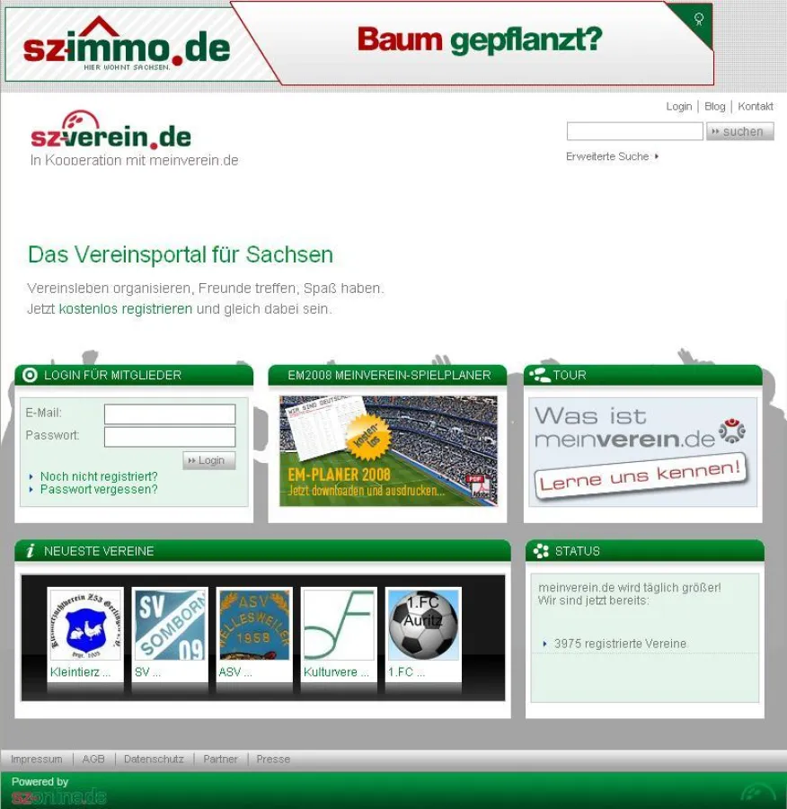 Bild: problemlose Community-Einbindung durch meinverein.de: white-label-Lösung der Sächsischen Zeitung