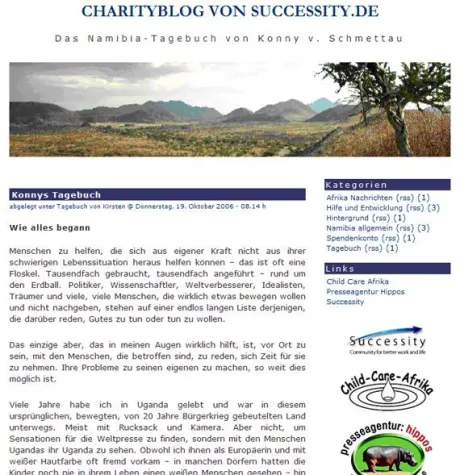 Das Namibia-Tagebuch von Konny von Schmettau auf Successity.de Bild: Das Namibia-Tagebuch von Konny von Schmettau auf Successity.de