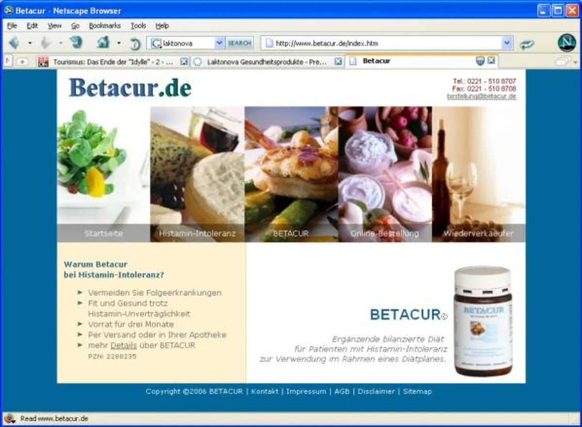 Infoseite: www.betacur.de