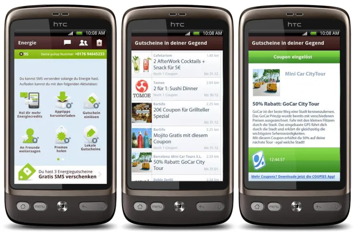 Bild: yuilop integriert Mobile Couponing in gratis Kommunikations-App