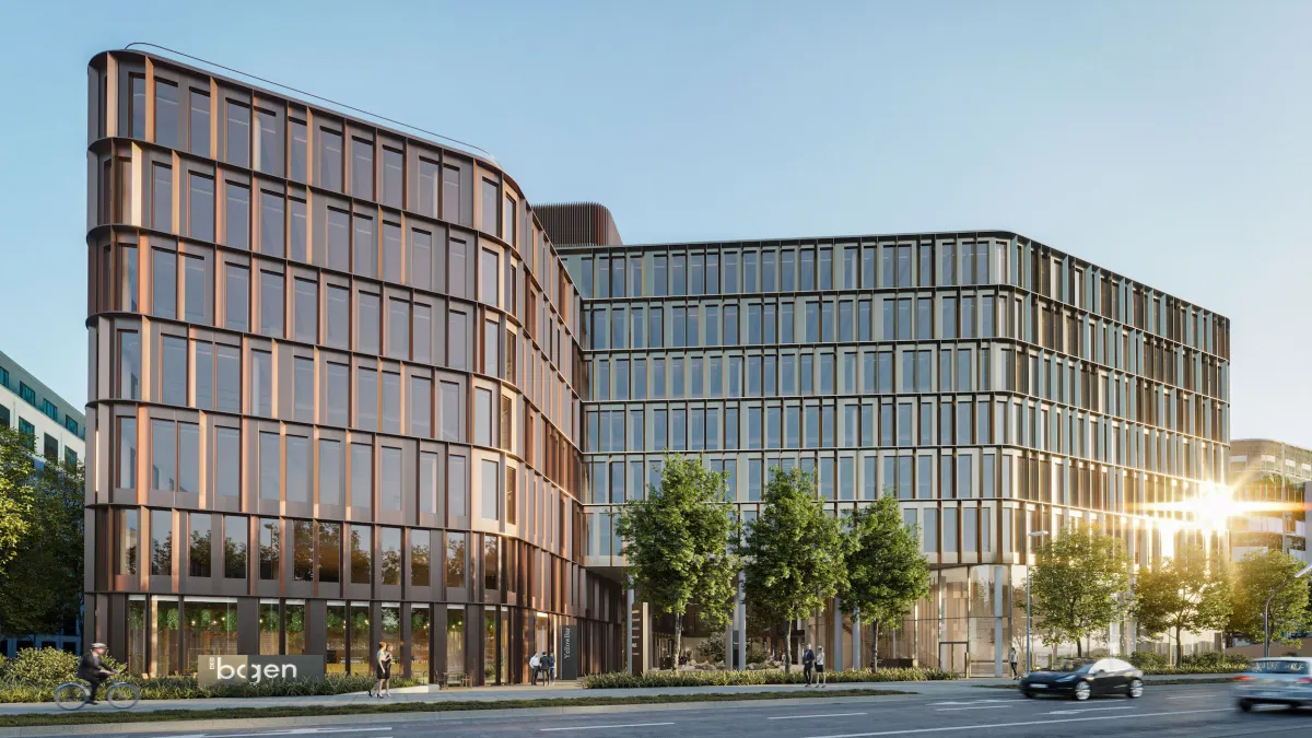 Der Grundstein für das Münchner Büro- und Gewerbeensemble