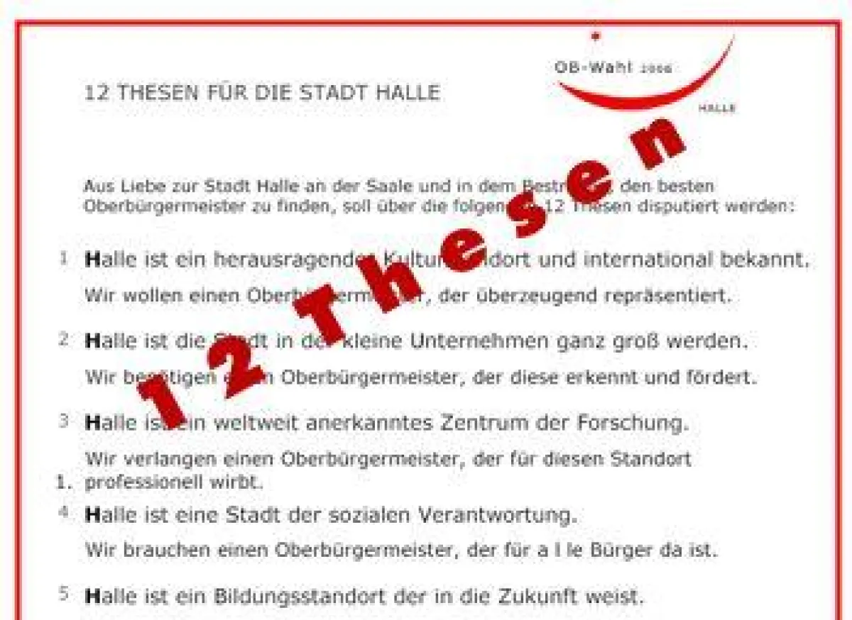 12 Thesen für Halle