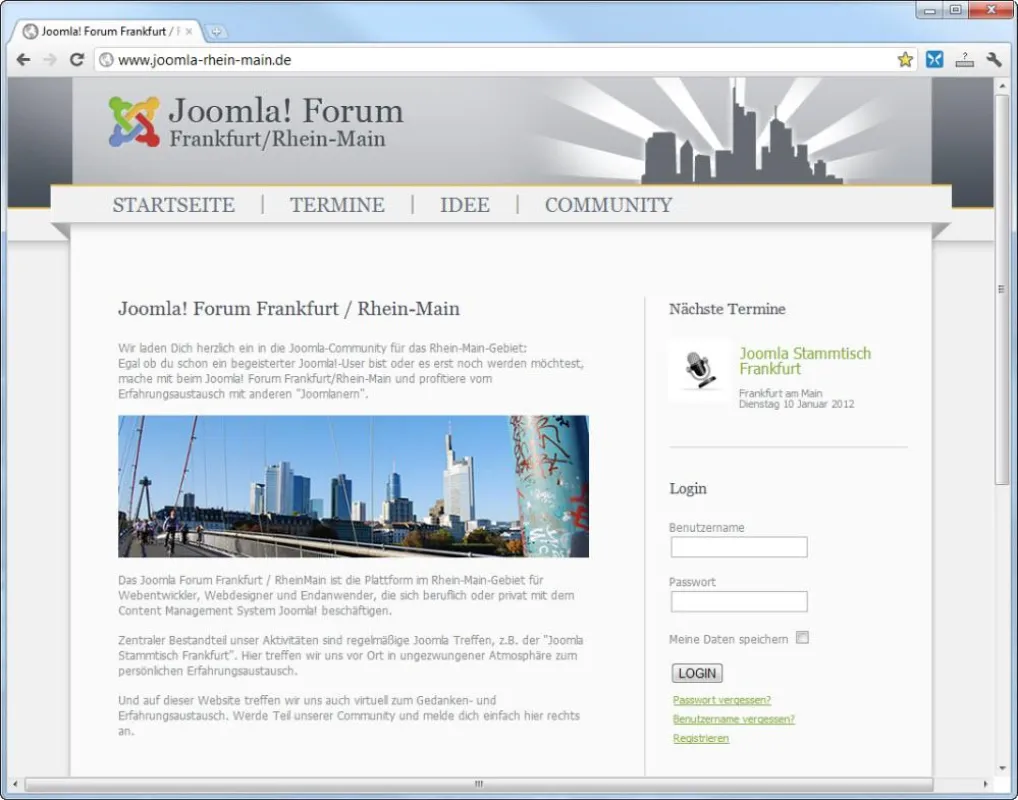 2. Joomla Stammtisch Frankfurt / Rhein-Main am 20. April