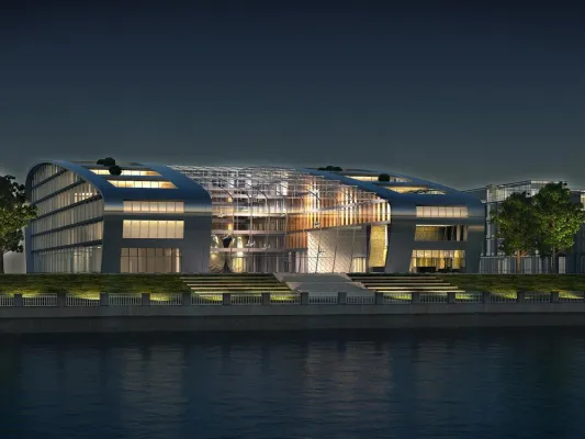 Kameha Grand Bonn - Das letzte Glaselement ist montiert Bild: Kameha Grand Bonn - Das letzte Glaselement ist montiert