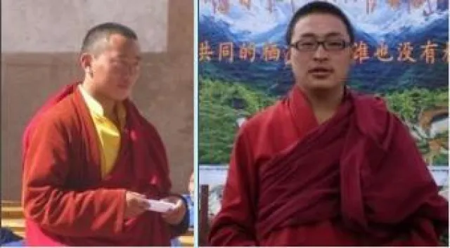 Mönche des Klosters Surmang in Tibet protestieren gegen „60 Jahre friedliche Befreiung Tibets“ Bild: Mönche des Klosters Surmang in Tibet protestieren gegen „60 Jahre friedliche Befreiung Tibets“