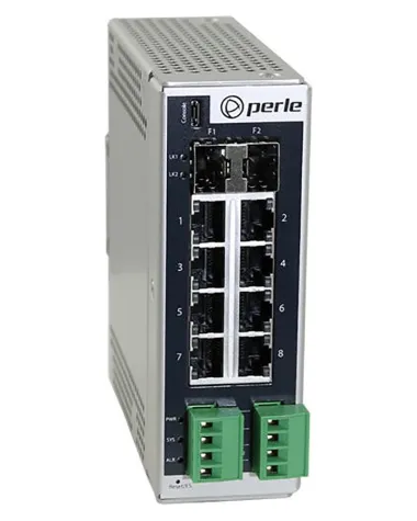 Perle führt 10-Port PoE (100 W) Gigabit Switch mit LWL- oder Kupfer-Uplink-Ports ein Bild: Perle führt 10-Port PoE (100 W) Gigabit Switch mit LWL- oder Kupfer-Uplink-Ports ein