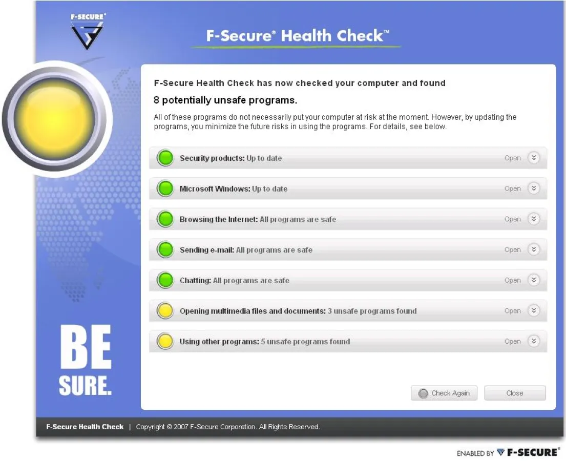 F-Secure Health Check