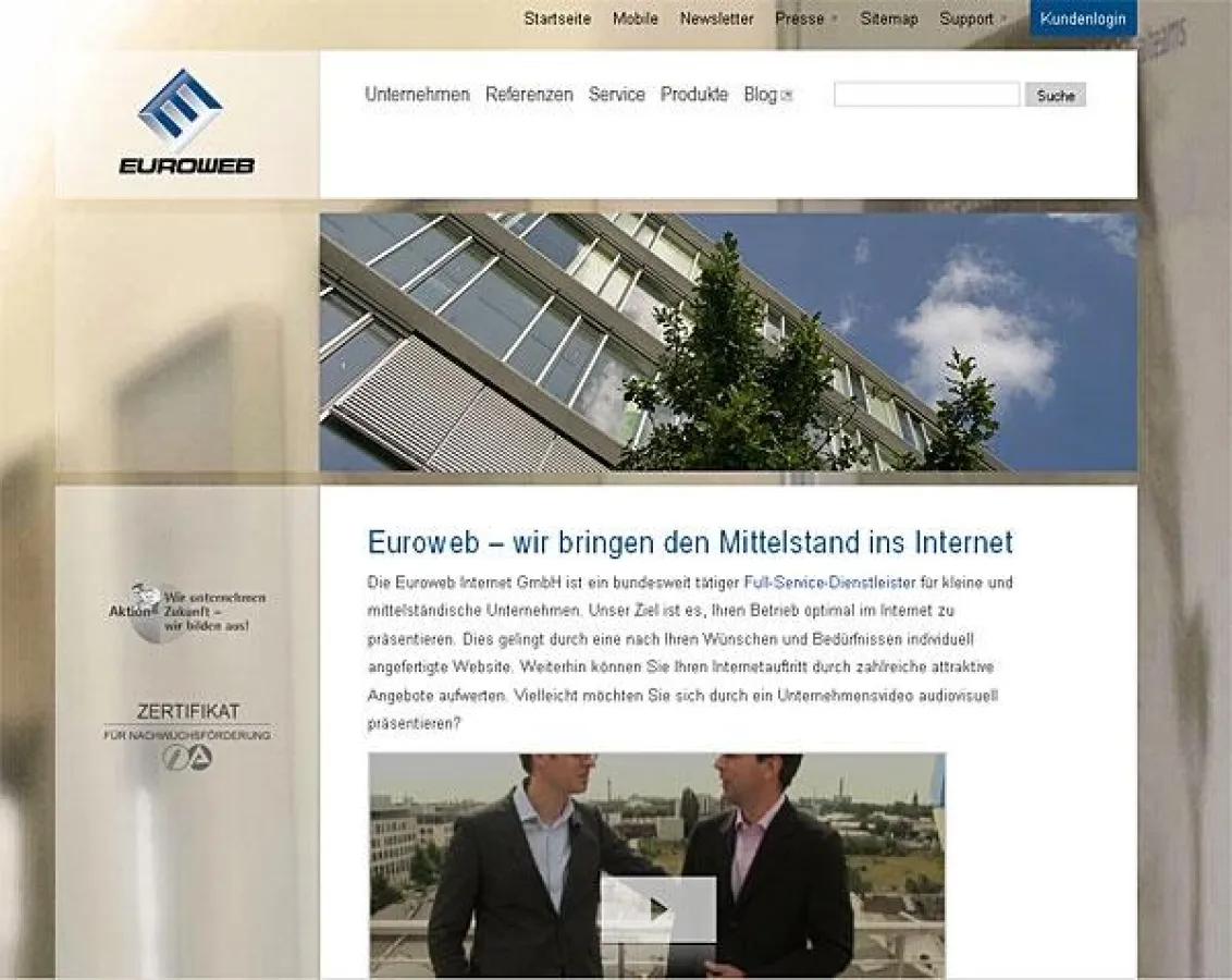 Euroweb unterzieht Website einem Relaunch
