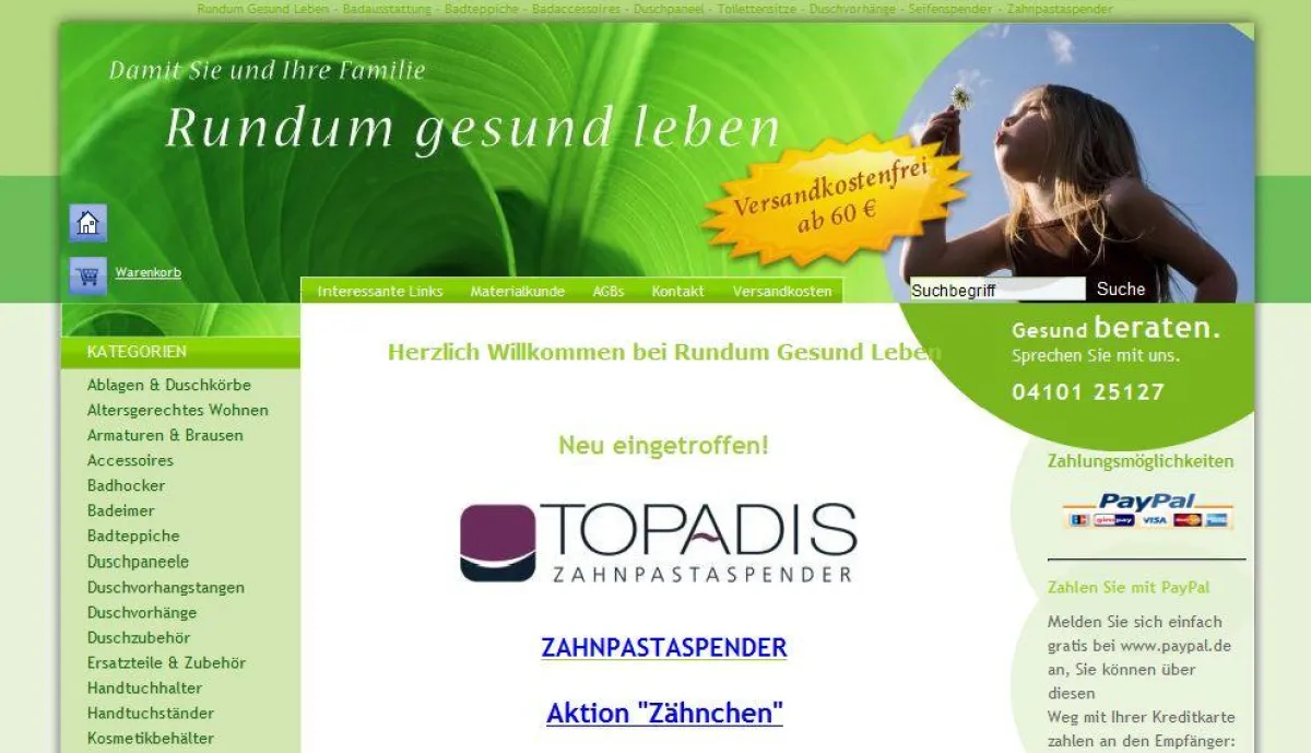 Startseite von Rundum Gesund leben
