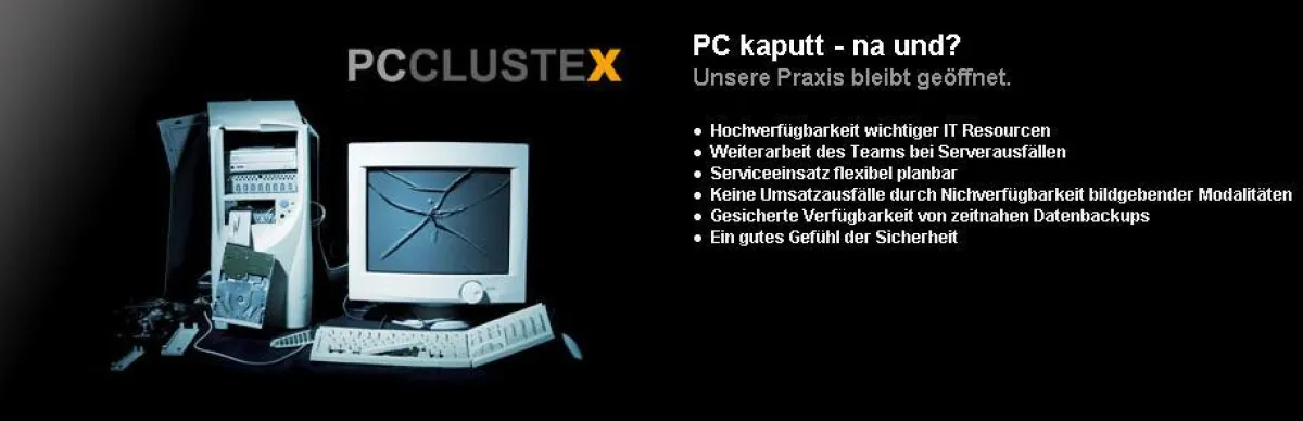 PCCLUSTEX - die Versicherung für wichtige Server in der dentalen Praxis-