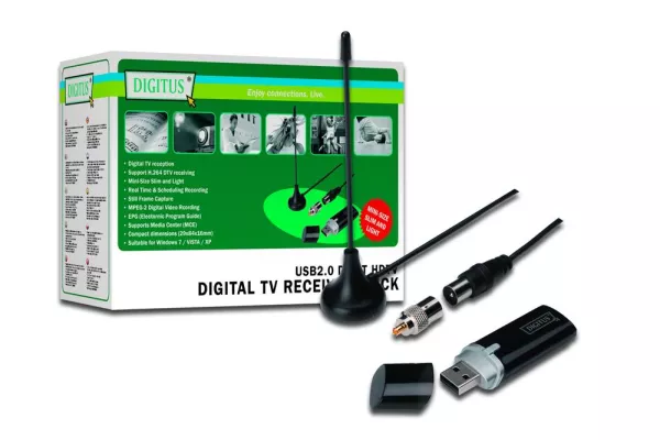 Bild: DIGITUS® digitaler USB DVB-T Mini-Empfänger für unterwegs