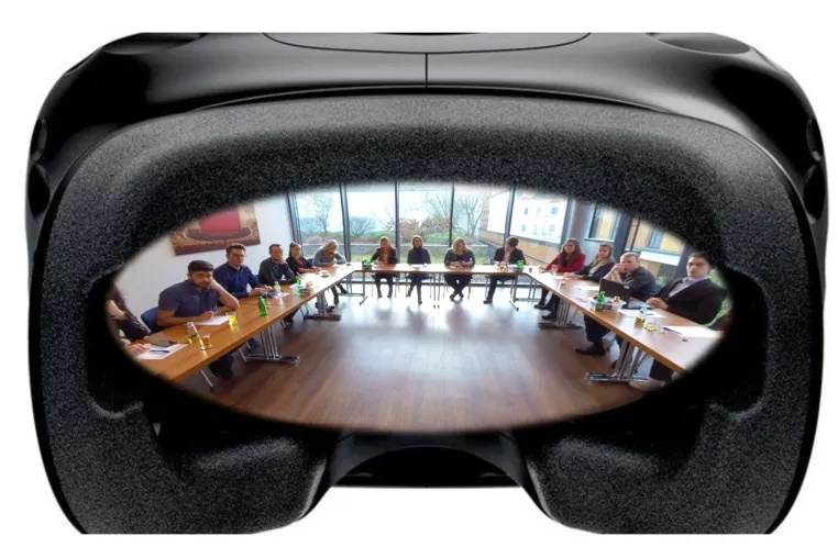 Bild: Virtuelles Training zur Bewältigung von Präsentationsstress