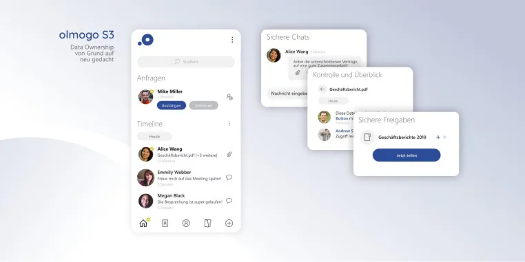 Sicherheit für Cloud und Messaging: olmogo - die patentierte Lösung für Datenhoheit bei Cloud und Messaging Bild: Sicherheit für Cloud und Messaging: olmogo - die patentierte Lösung für Datenhoheit bei Cloud und Messaging