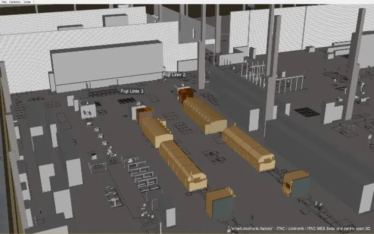 Bild: sphinx open online der in-GmbH visualisiert die Smart Electronic Factory