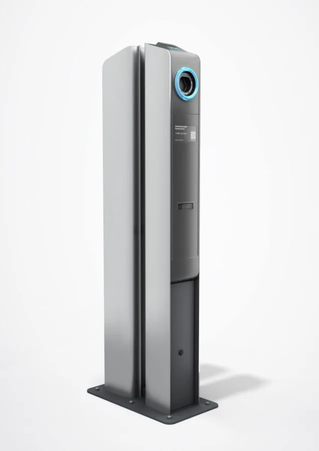 Die eluminocity Ladestation mit zwei Ladeanschlüssen (© eluminocity GmbH, 2017)