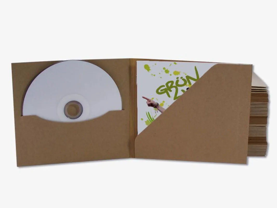 Neue CD-Verpackung aus Kraftkarton