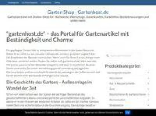 Bild: Hochwertige Gartenartikel zu fairen Preisen auf gartenhost.de