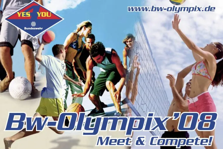 Bundesweiter Teamsport-Event für Jugendliche: Bundeswehr lädt 16- und 17-Jährige zu den Bw-Olympix ’08 ein Bild: Bundesweiter Teamsport-Event für Jugendliche: Bundeswehr lädt 16- und 17-Jährige zu den Bw-Olympix ’08 ein