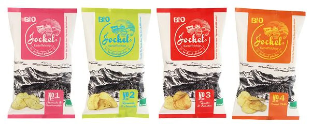 Jockels Bio-Kartoffelchips in vier Sorten