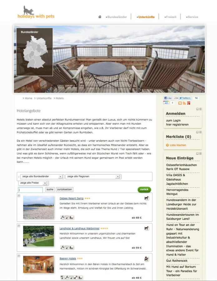 holidays with pets | urlaub mit hund