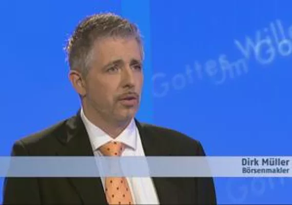 Bild: Bruder Paulus im Gespräch mit Dirk Müller, Sonntag, 26.04.2009, 8.30 Uhr, N24 Ethik „Um Gottes Willen"