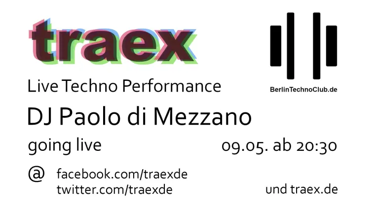 Traex streamt Live Techno Event Bild: Traex streamt Live Techno Event